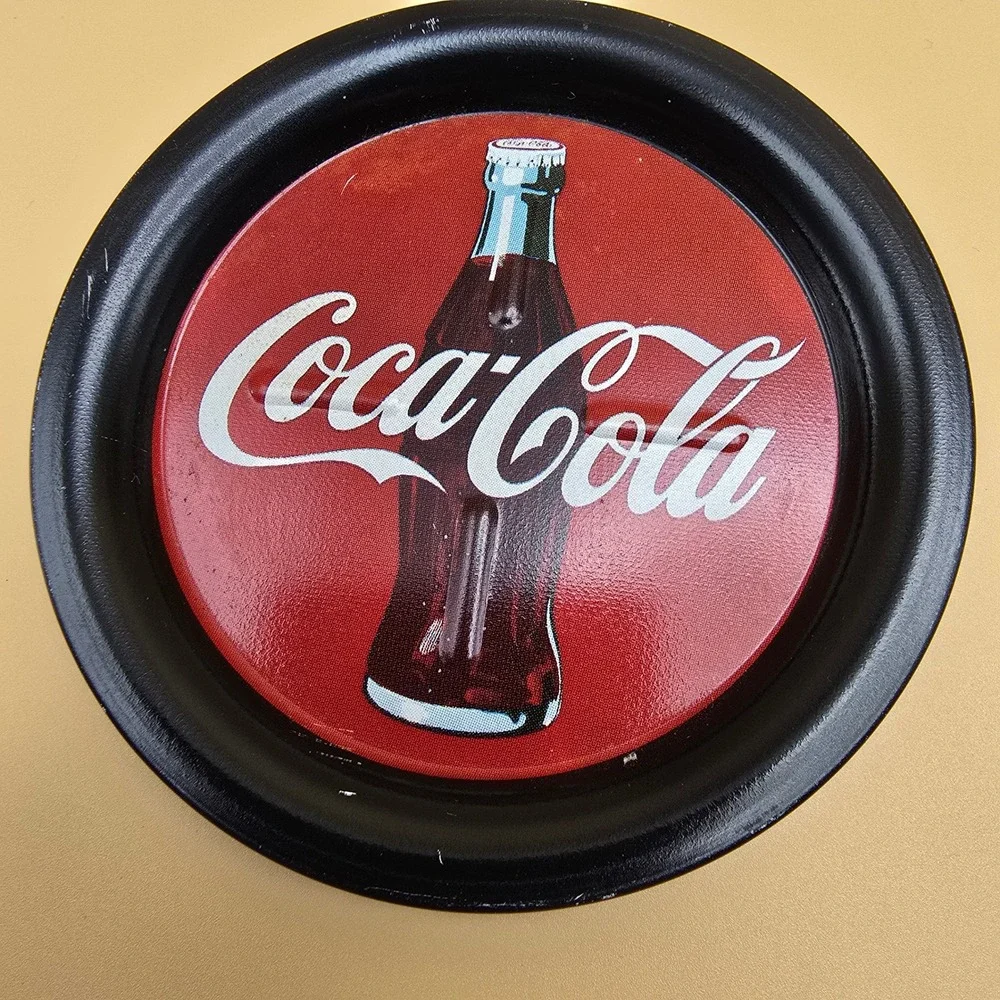 Vintage‎ 1994 Coca-Cola Mini Metal Trays Coasters Set of 3 Coke Advertising Art
